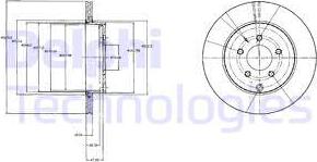 Delphi BG4341 - Гальмівний диск autocars.com.ua