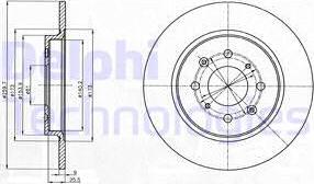 Delphi BG4385C - Тормозной диск avtokuzovplus.com.ua