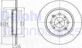 Delphi BG4385 - Тормозной диск avtokuzovplus.com.ua