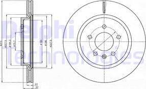 Delphi BG4388C - Гальмівний диск autocars.com.ua