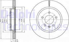 Delphi BG4388 - Гальмівний диск autocars.com.ua