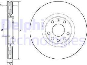 Delphi BG4457 - Тормозной диск avtokuzovplus.com.ua