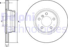 Delphi BG4458C - Гальмівний диск autocars.com.ua