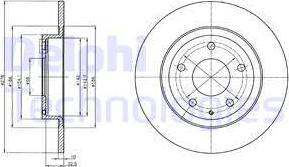 Delphi BG4534C - Тормозной диск avtokuzovplus.com.ua