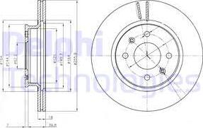 Delphi BG4535C - Тормозной диск autodnr.net