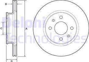 Delphi BG4535 - Гальмівний диск autocars.com.ua