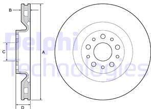 Delphi BG4556 - Гальмівний диск autocars.com.ua