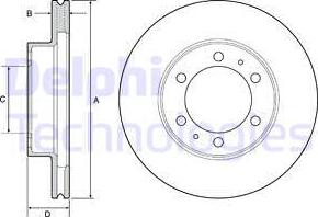 Delphi BG4557 - Тормозной диск avtokuzovplus.com.ua