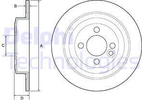 Delphi BG4560C - Тормозной диск avtokuzovplus.com.ua