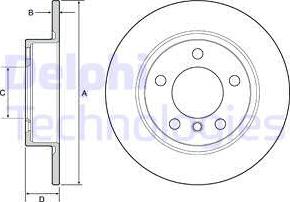 Delphi BG4561C - Гальмівний диск autocars.com.ua