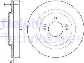 Delphi BG4563C - Тормозной диск avtokuzovplus.com.ua