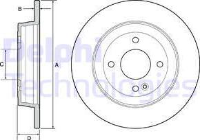 Delphi BG4564 - Гальмівний диск autocars.com.ua