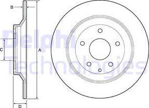 Delphi BG4567C - Тормозной диск avtokuzovplus.com.ua