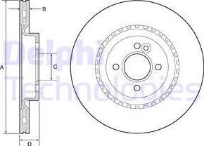 Delphi BG4568 - Гальмівний диск autocars.com.ua