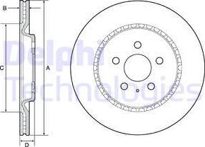 Delphi BG4643C-19B1 - Гальмівний диск autocars.com.ua