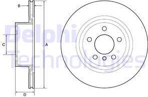 Delphi BG4644C-18B1 - Гальмівний диск autocars.com.ua