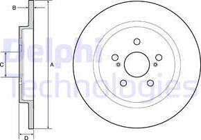 Delphi BG4650C - Гальмівний диск autocars.com.ua