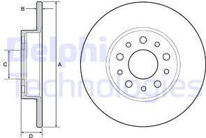 Delphi BG4655C - Тормозной диск avtokuzovplus.com.ua