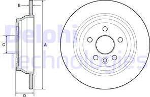 Delphi BG4656C - Тормозной диск avtokuzovplus.com.ua