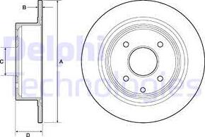 Delphi BG4666C-18B1 - Гальмівний диск autocars.com.ua