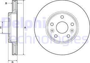 Delphi BG4667C - Тормозной диск avtokuzovplus.com.ua