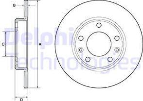 Delphi BG4670C - Тормозной диск avtokuzovplus.com.ua