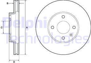 Delphi BG4671C - Гальмівний диск autocars.com.ua