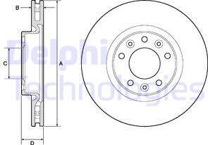 Delphi BG4674C - Гальмівний диск autocars.com.ua