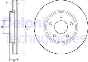 Delphi BG4678C - Гальмівний диск autocars.com.ua