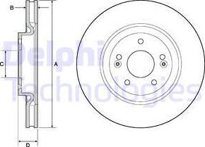 Delphi BG4683C - Тормозной диск avtokuzovplus.com.ua