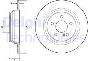 Delphi BG4686C - Тормозной диск avtokuzovplus.com.ua