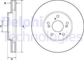 Delphi BG4687 - Гальмівний диск autocars.com.ua