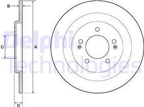 Delphi BG4688C - Тормозной диск avtokuzovplus.com.ua