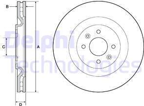 Delphi BG4689C - Тормозной диск autodnr.net