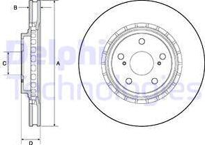 Delphi BG4691C-18B1 - Гальмівний диск autocars.com.ua