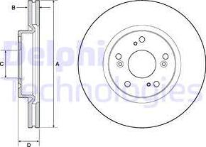 Delphi BG4698C - Гальмівний диск autocars.com.ua