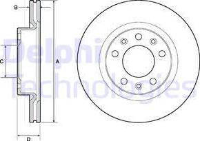 Delphi BG4700C - Гальмівний диск autocars.com.ua