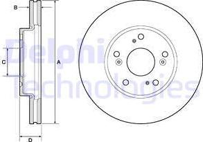 Delphi BG4741C - Тормозной диск avtokuzovplus.com.ua