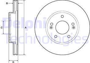 Delphi BG4745C-18B1 - Гальмівний диск autocars.com.ua