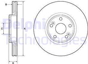 Delphi BG4746C - Гальмівний диск autocars.com.ua