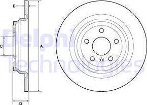 Delphi BG4754C - Гальмівний диск autocars.com.ua