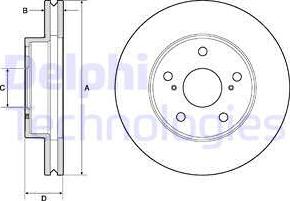 Delphi BG4758C - Тормозной диск autodnr.net