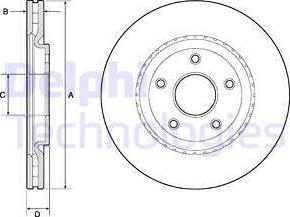 Delphi BG4759C - Гальмівний диск autocars.com.ua