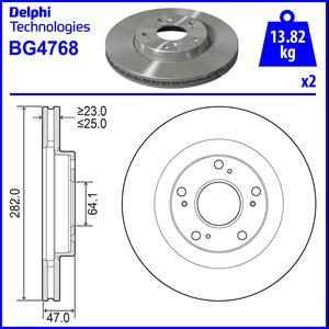 Delphi BG4768 - Тормозной диск avtokuzovplus.com.ua