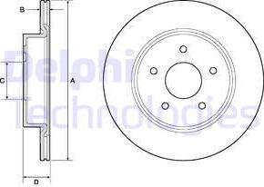 Delphi BG4779C - Гальмівний диск autocars.com.ua