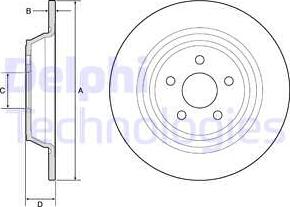 Delphi BG4782C - Гальмівний диск autocars.com.ua