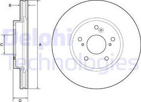 Delphi BG4785C - Тормозной диск avtokuzovplus.com.ua