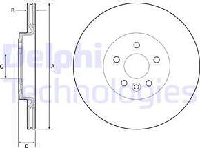 Delphi BG4786C - Гальмівний диск autocars.com.ua