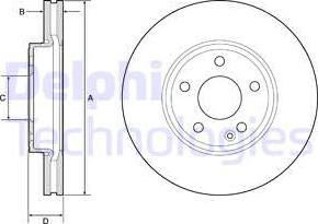 Delphi BG4788C - Гальмівний диск autocars.com.ua