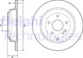 Delphi BG4793C - Гальмівний диск autocars.com.ua